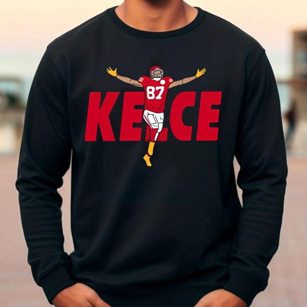 Travis Kelce 87 Kansas City Football Sweatshirt NFL Retro Fan Gift 05